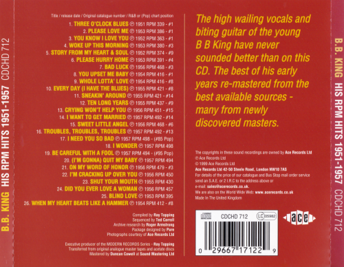 B.B. King - The RPM Hits 1951-1957 (1999)
