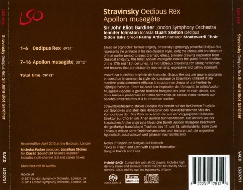 London Symphony Orchestra, Sir John Eliot Gardiner - Stravinsky: Oedipus Rex, Apollon musagète (2014)