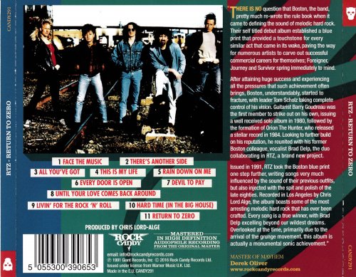RTZ - Return To Zero (1991) [2016 Rock Candy Remastered]