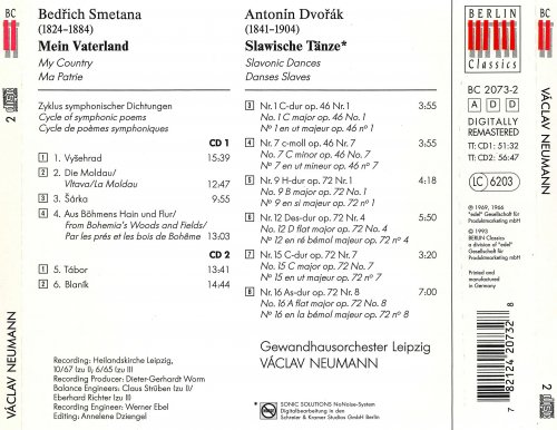 Gewandhausorchester Leipzig, Václav Neumann - Smetana: Ma Vlast / My Fatherland / Dvorak: Slavonic Dances (1993)