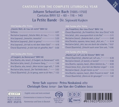 La Petite Bande, Sigiswald Kuijken - J.S. Bach: Cantatas for the Complete Liturgical Year Vol. 15 - "Wachet auf, ruft uns die Stimme" (2012) [SACD]