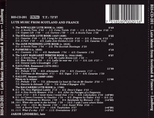 Jakob Lindberg - Lute Music from Scotland and France (1987)