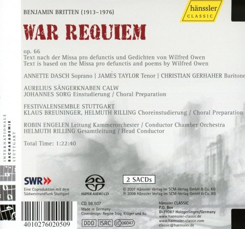 Helmuth Rilling, Festivalensemble Stuttgart - Britten: War Requiem (2008) [SACD]