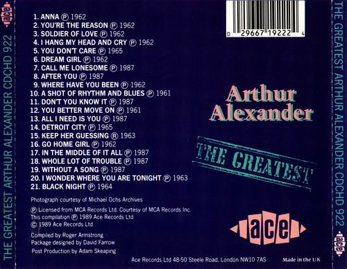 Arthur Alexander - Greatest Hits (1989)