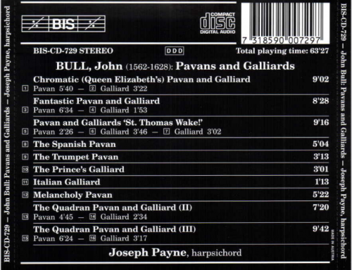 Joseph Payne - Bull: Pavans and Galliards (1995)