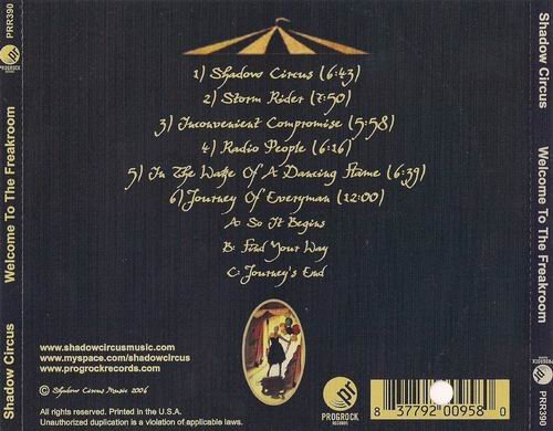 Shadow Circus - Welcome To The Freak Room (2006)