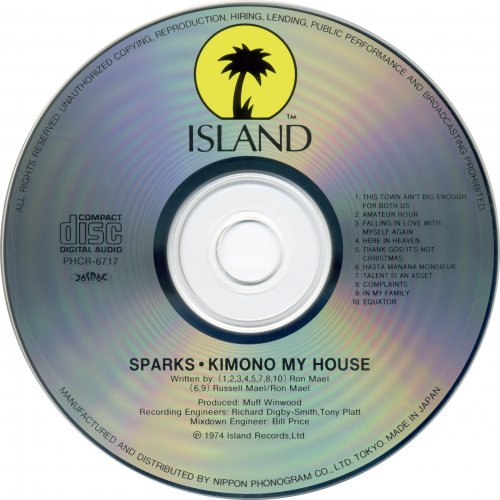 Sparks - Kimono My House (1974) [1993 Japanese Edition]
