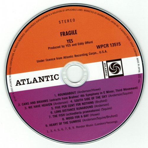 Yes - Fragile (Japan Remastered SHM-CD) (2009)