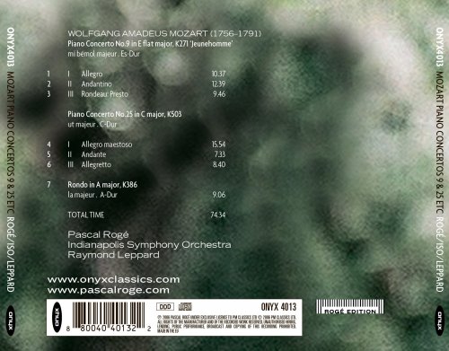 Indianapolis Symphony Orchestra, Pascal Rogé, Raymond Leppard - Mozart: Piano Concertos 9 & 25, Rondo in A K. 386 (2006)