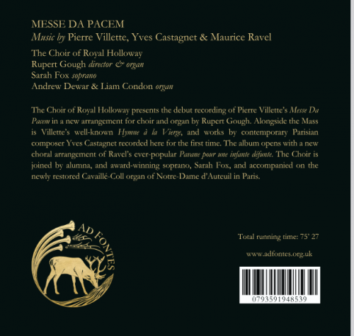 The Choir of Royal Holloway, Rupert Gough - Messe da Pacem: Music by Pierre Villette, Yves Castagnet & Maurice Ravel (2020) [Hi-Res]