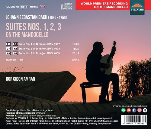 Dor Gidon Amran - J.S. Bach: Cello Suites Nos. 1-3 (Transcr. for Mandocello by Dor Gidon Amran) (2026) [Hi-Res]
