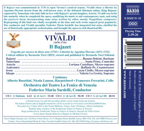 Renato Dolcini, Sonia Prina, Loriana Castellano, Raffaele Pé, Lucia Cirillo, Valeria La Grotta - Vivaldi: Il Bajazet, RV 703 (2026) [Hi-Res]