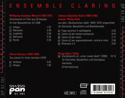 Ensemble Clarino - Mozart · Denisov · Bach · Hefti (2001)