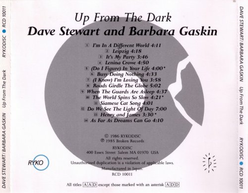 Dave Stewart And Barbara Gaskin - Up From The Dark (1986)