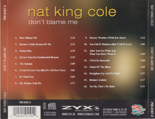 Nat King Cole - Don't Blame Me (2002)