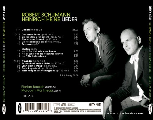Florian Boesch, Malcolm Martineau - Schumann: Heine Lieder - Liederkreis, Op. 24, etc. (2009)