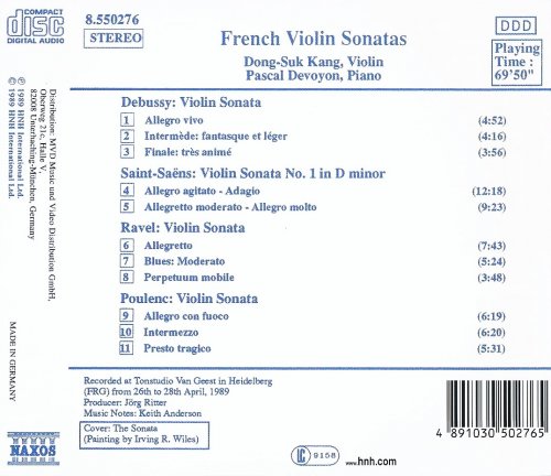 Dong-Suk Kang, Pascal Devoyon - French Violin Sonatas (1990) CD-Rip
