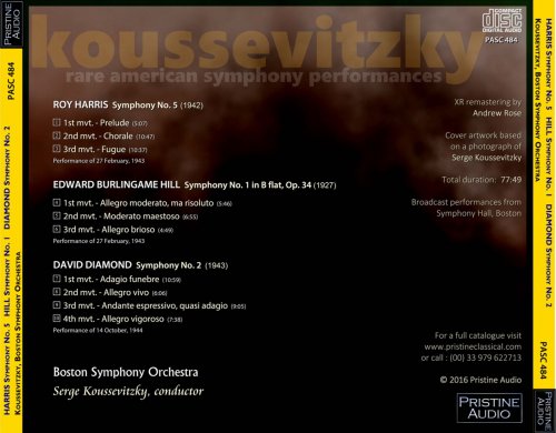 Serge Koussevitzky - Rare American Symphony Performances: Harris, Hill, Diamond (1943-1944) [2016] Hi-Res