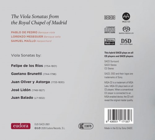 Pablo de Pedro Cano, Samuel Maíllo, Lorenzo Meseguer - The Viola Sonatas from the Royal Chapel of Madrid (2026) [Hi-Res]