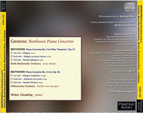 Walter Gieseking, Herbert von Karajan, Artur Rother - Beethoven: Piano Concertos (1944, 1951) [2013]