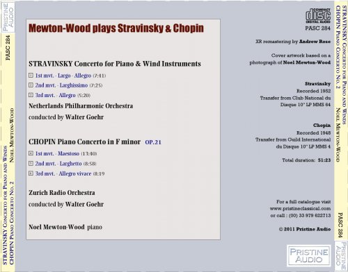 Noel Mewton-Wood, Walter Goehr - Stravinsky and Chopin: Piano Concertos (1952, 1948) [2007]