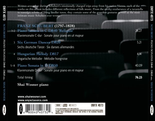 Shai Wosner - Schubert: Piano Sonatas D. 840 & D. 850 / 6 German Dances / Hungarian Melody (2011)
