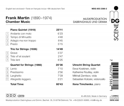 Utrecht String Quartet, Ilona Timchenko - Martin: Chamber Music (2026) [Hi-Res]