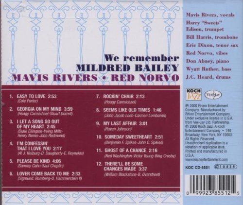 Mavis Rivers & Red Norvo - We Remember Mildred Baile (2000)