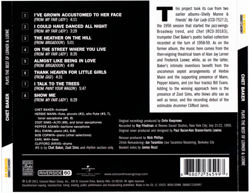 Chet Baker - Plays the Best of Lerner & Loewe (2013)