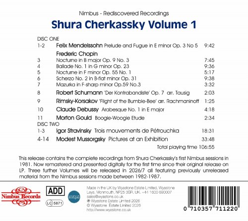 Shura Cherkassky - Shura Cherkassky Rediscovered, Vol. 1 (2026) [Hi-Res]