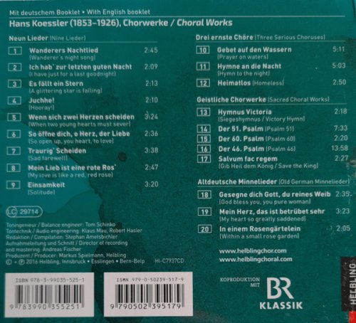 Cantabile Regensburg, Hans Koessler - Hans Koessler. Chorwerke. Choral Works (2020)