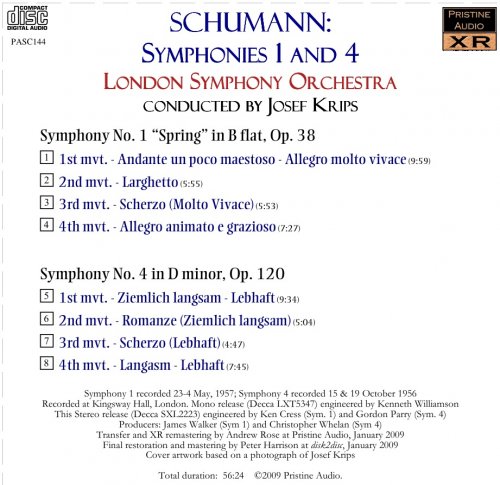Josef Krips - Schumann: Symphonies Nos 1 And 4 (1956-57) [2009]