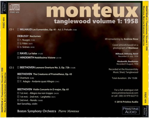 Pierre Monteux - Monteux at Tanglewood Vol. 1 (1958) [2016]