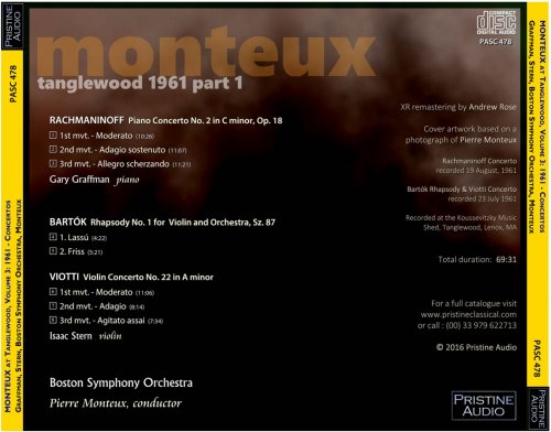 Pierre Monteux - Monteux at Tanglewood Vol. 3 (1961) [2016]