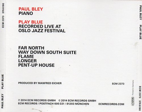 Paul Bley - Play Blue: Oslo Concert (2014)
