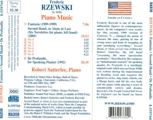 Robert Satterlee - Frederic Rzewski: Piano Music (2014)