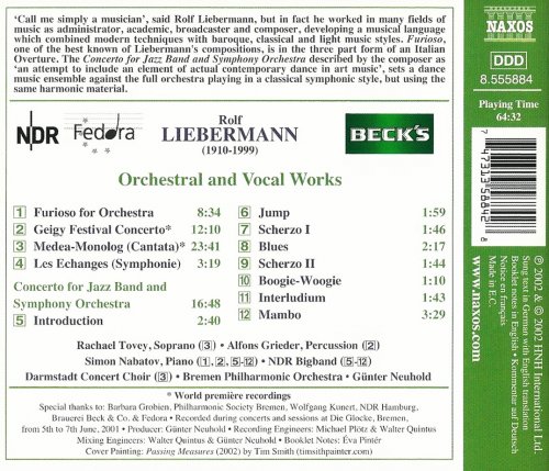 Günter Neuhold - Rolf Liebermann: Concerto for Jazz Band / Furioso / Medea-Monolog (2002) CD-Rip