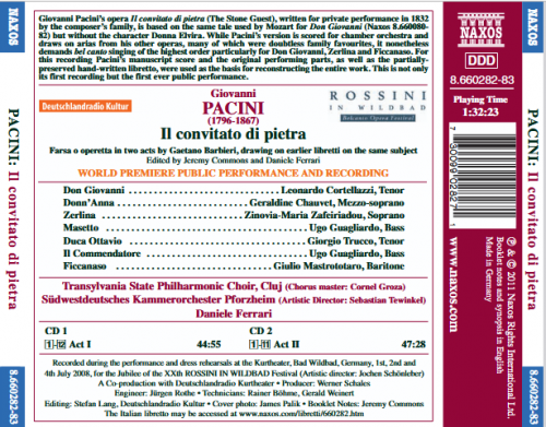 Daniele Ferrari - Pacini: Il convitato di pietra (2011)