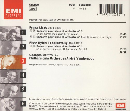 Georges Cziffra - Liszt, Tchaikovsky: Piano Concertos (1994) CD-Rip