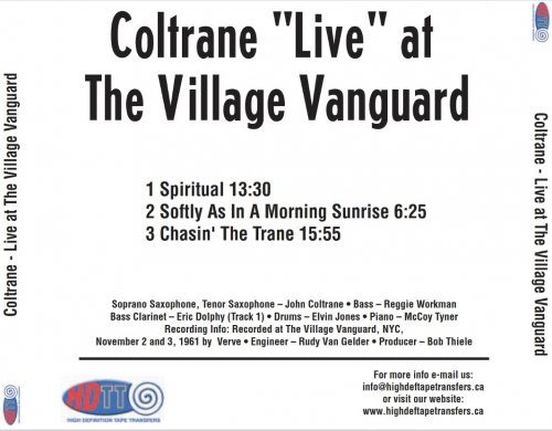John Coltrane - "Live" At The Village Vanguard (1962) [2022 DSD256]
