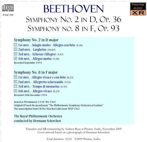 Hermann Scherchen - Beethoven: Symphonies 2 And 8 (1954) [2009]
