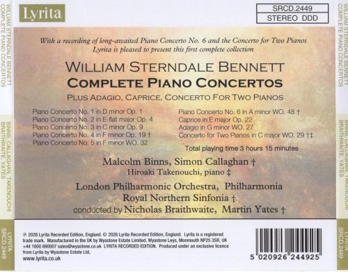 Simon Callaghan, Royal Northern Sinfonia, Martin Yates, Hiroaki Takenouchi - Bennett: Piano Concertos Nos. 4 & 6 (2026) [Hi-Res]