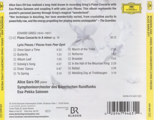 Alice Sara Ott - Wonderland - Edvard Grieg: Piano Concerto, Lyric Pieces (2016)