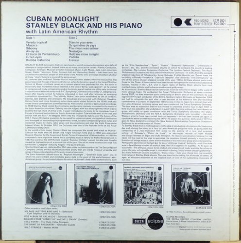Stanley Black And His Piano With Latin American Rhythm - Cuban Moonlight (1969) LP
