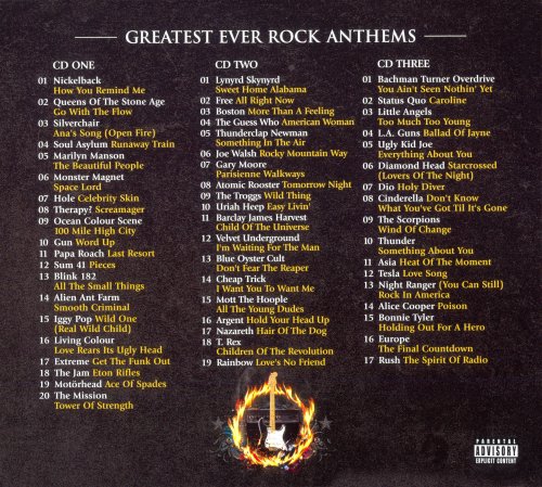 VA - Greatest Ever Rock Anthems: Definitive collection [3 CD Set] (2011)