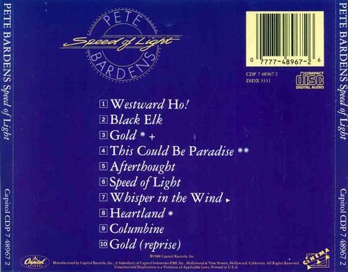 Peter Bardens - Speed Of Light (1988)