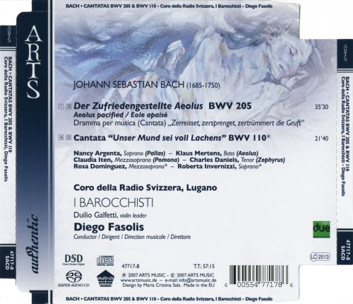 Diego Fasolis - J.S.Bach: Der zufriedengestellte Aeolus BWV 205 (2004)