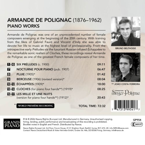 Bruno Belthoise, João Costa Ferreira - Armande de Polignac: Piano Works (2026) [Hi-Res]