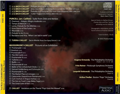 Eugene Ormandy, Leopold Stokowski, Fritz Reiner, Arthur Fiedler - The Music of Lucien Cailliet (1936-46) [2015]