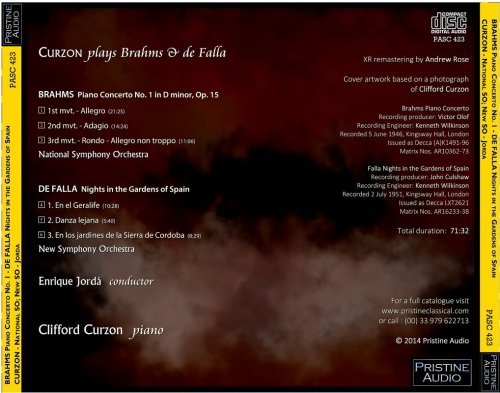 Clifford Curzon, Erique Jorda - Curzon plays Brahms and de Falla (1946/51) [2014]